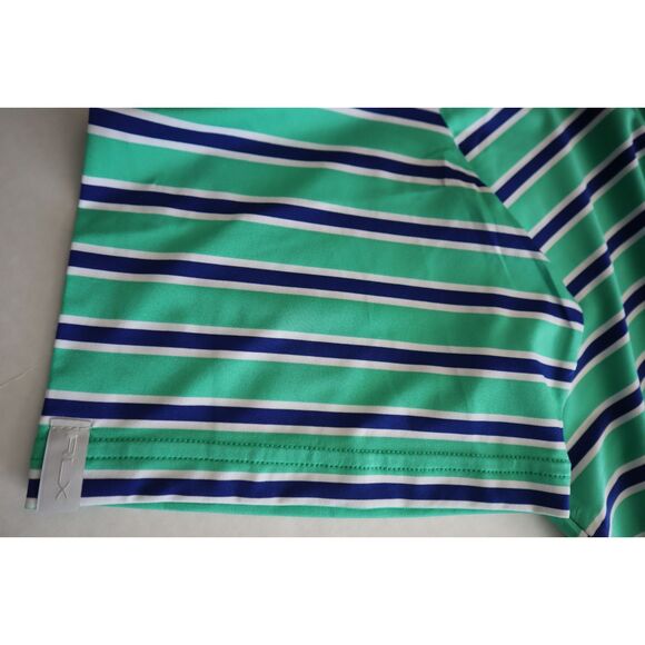 RLX Ralph Lauren Men's Sz L Green Multi Striped Golf Performance Polo Shirt - Picture 6 of 11